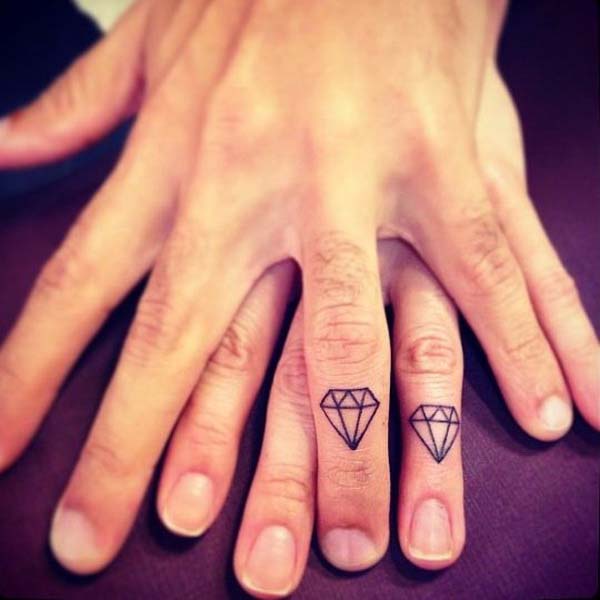 Diamond Finger Tattoo Design #tattoofinger #trendypins