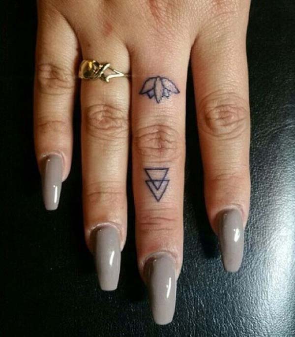Lotus Flower Finger Tattoo #tattoofinger #trendypins