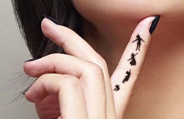 Peter Pan Inside Finger Tattoo #tattoofinger #trendypins