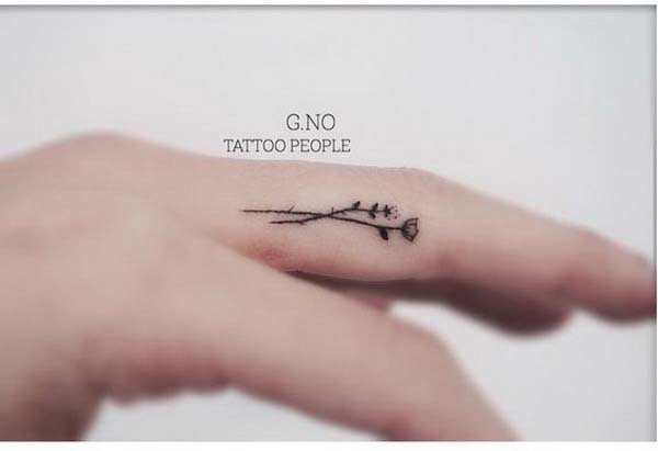 Tiny Flower Tattoo Inside of Finger #tattoofinger #trendypins