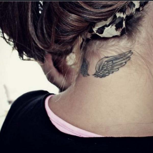 2.Angel Wing Back of Neck Tattoo #tattoos #necktattoos #trendypins