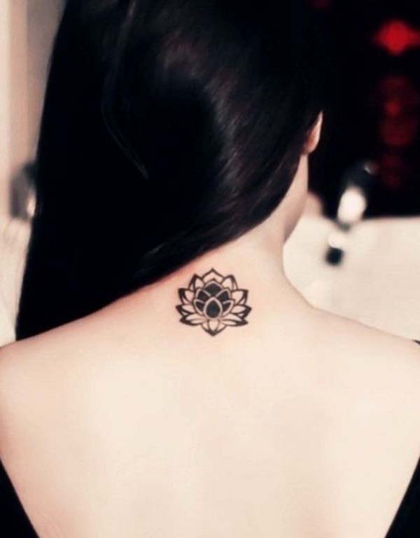 35.Lotus Flower Tattoos on Neck #tattoos #necktattoos #trendypins