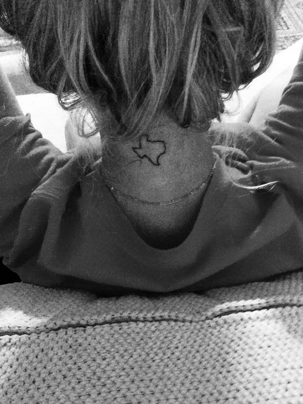 50.Texas Tattoo on Back of Neck #tattoos #necktattoos #trendypins