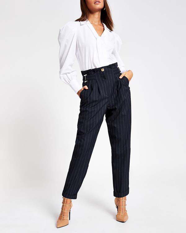 12. Pinstripe Peg Leg Trousers #pants #fashion #trendypins