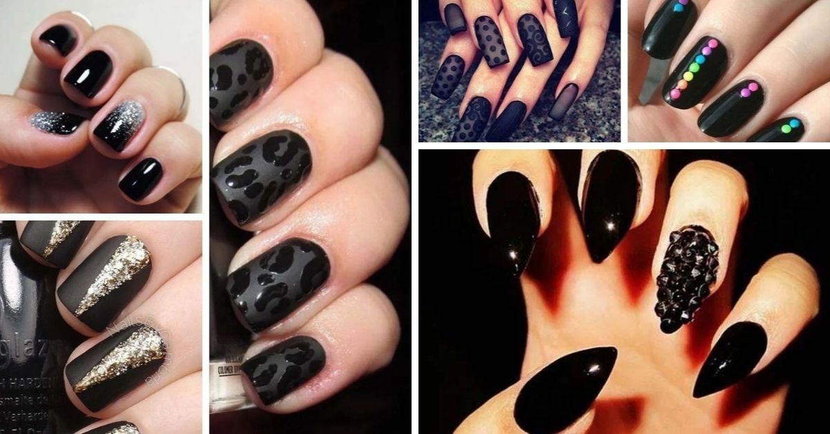 Black Nail Art Designs