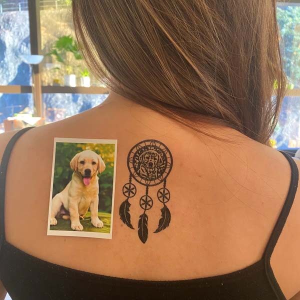 Custom Pet Dreamcatcher Tattoo