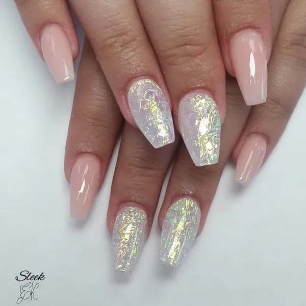 31. Silver And Pink Nails #acrylicnails #beauty #trendypins