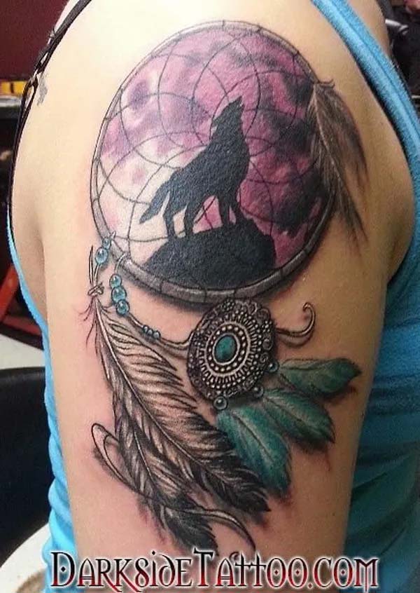 Arm Dreamcatcher Tattoo Design #tattoo #dreamcatcher #trendypins