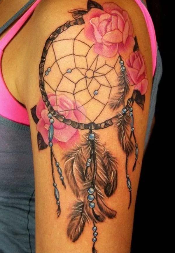 Arm Floral Dreamcatcher Tattoo Ideas #tattoo #dreamcatcher #trendypins