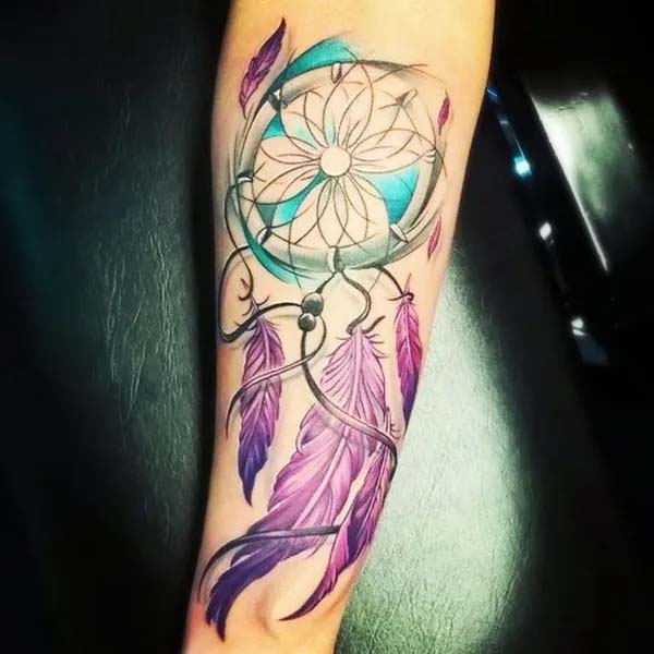 Colorful Dreamcatcher Tattoos #tattoo #dreamcatcher #trendypins