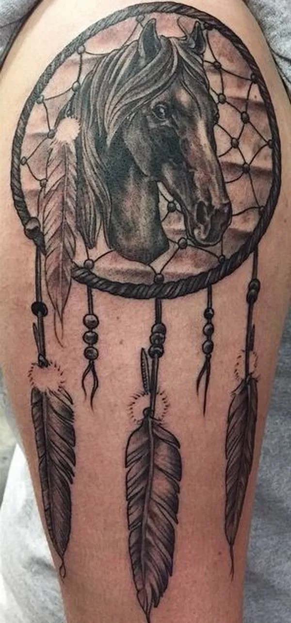 Dream Catcher Horse Tattoo #tattoo #dreamcatcher #trendypins