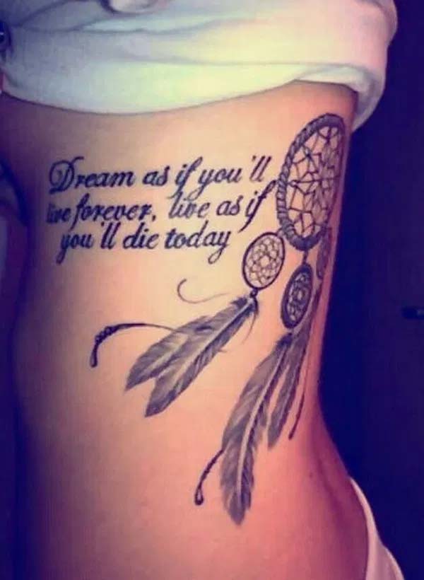 Dream Catcher Quote Tattoo Idea #tattoo #dreamcatcher #trendypins