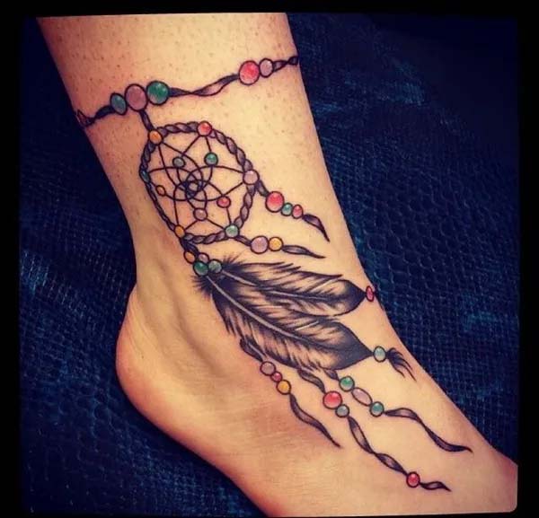 Dreamcatcher Tattoos on the Ankle #tattoo #dreamcatcher #trendypins