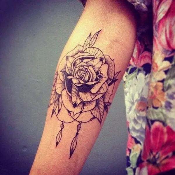 Flower Dream Catcher Tattoo #tattoo #dreamcatcher #trendypins