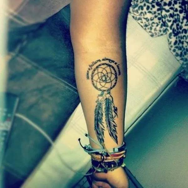 Forearm Dreamcatcher Tattoo #tattoo #dreamcatcher #trendypins