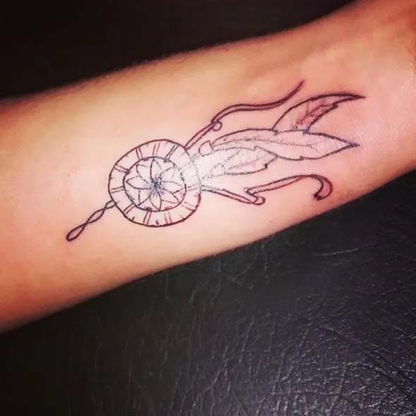 forearm tattoo dreamcatcher#dreamcatcher #smalltattoo #trendypins