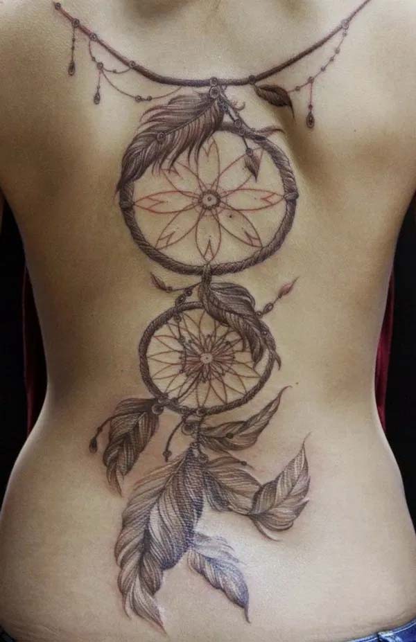 Full Back Dream Catcher Tattoos #tattoo #dreamcatcher #trendypins