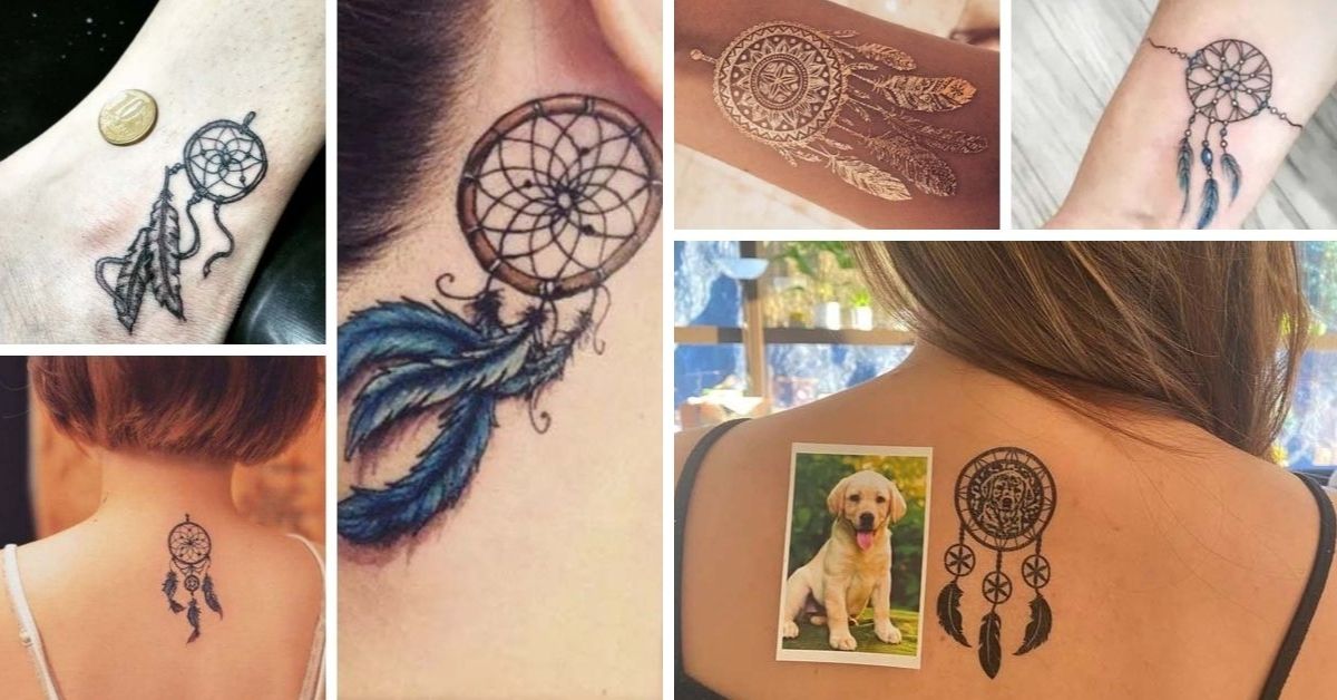 Dreamcatcher Tattoo Designs With Flowers