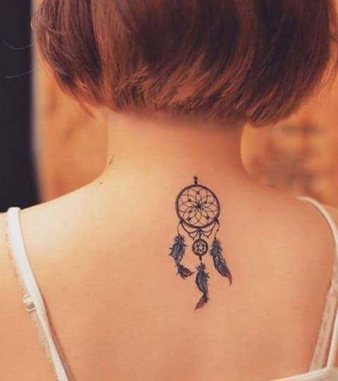 small dream catcher under neck