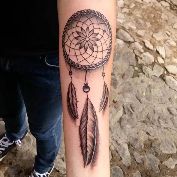 small dreamcatcher forearm tattoo ideas#dreamcatcher #smalltattoo #trendypins