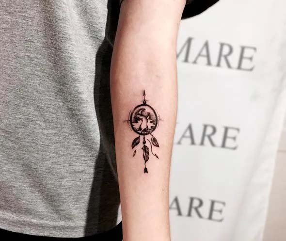 small dreamcatcher tattoo forearm#dreamcatcher #smalltattoo #trendypins