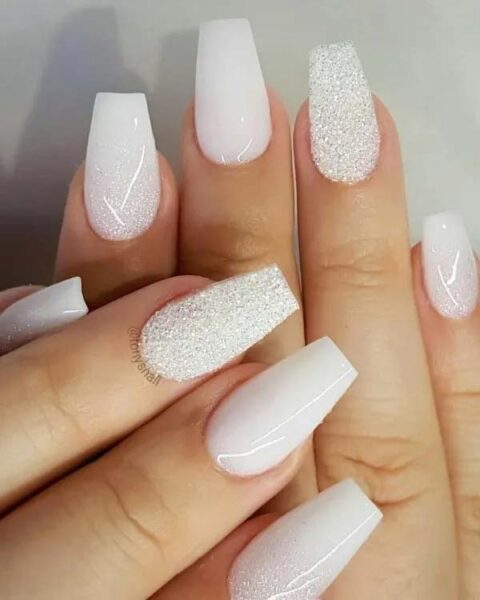 White  Different Texture #coffinnails #whitenails #trendypins