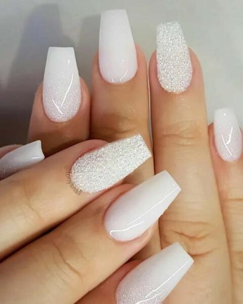 White Different Texture #coffinnails #whitenails #trendypins