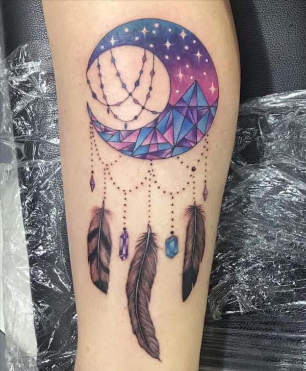 moon dream catcher tattoo 11 #trendypins