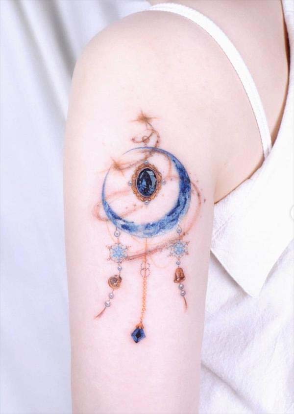 moon dream catcher tattoo 12 #trendypins