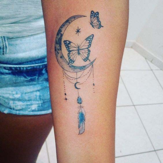 moon dream catcher tattoo 14 #trendypins