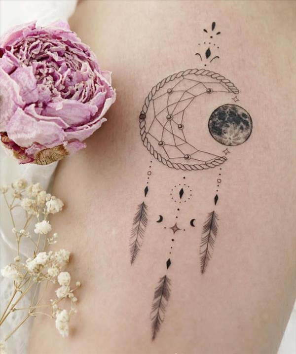 moon dream catcher tattoo 2 #trendypins