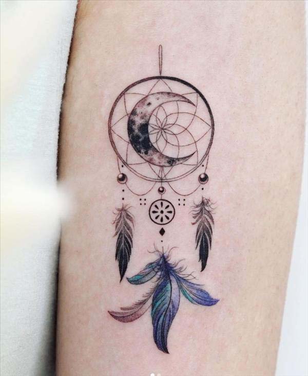 moon dream catcher tattoo 3 #trendypins