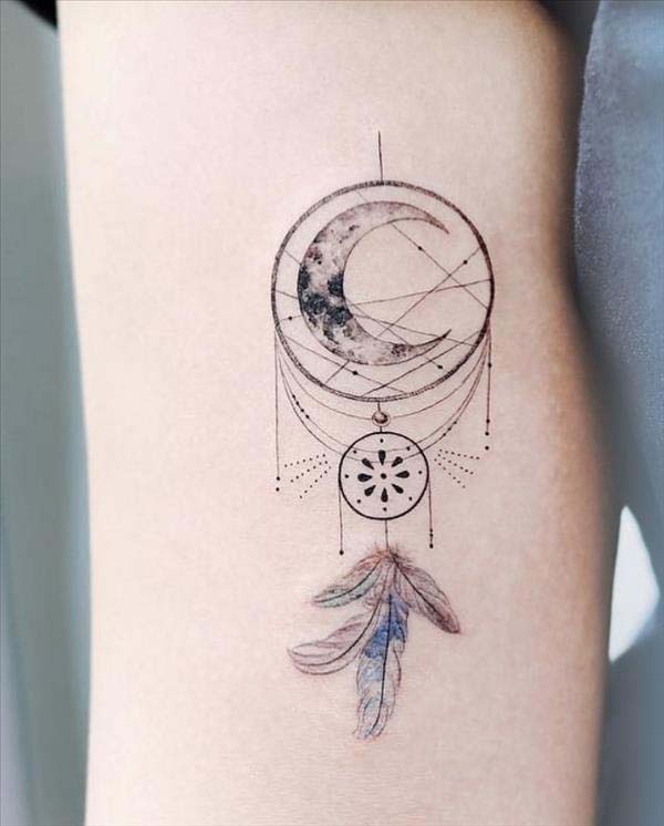 moon dream catcher tattoo 7 #trendypins