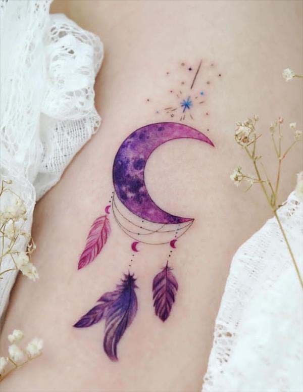 moon dream catcher tattoo 8 #trendypins
