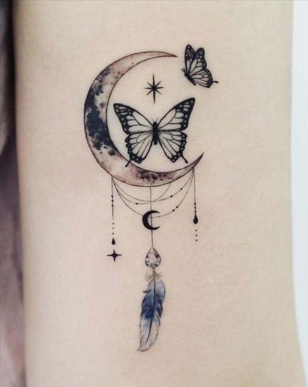 moon dream catcher tattoo 9 #trendypins