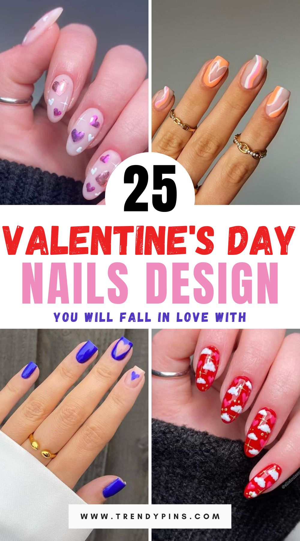 Discover the Top 25 Valentine's Day Nail Designs for 2024, featuring the most enchanting and trendy styles to celebrate love. Fall in love with our irresistible collection, from classic reds to modern twists, perfect for adding a romantic flair to your Valentine's Day look.