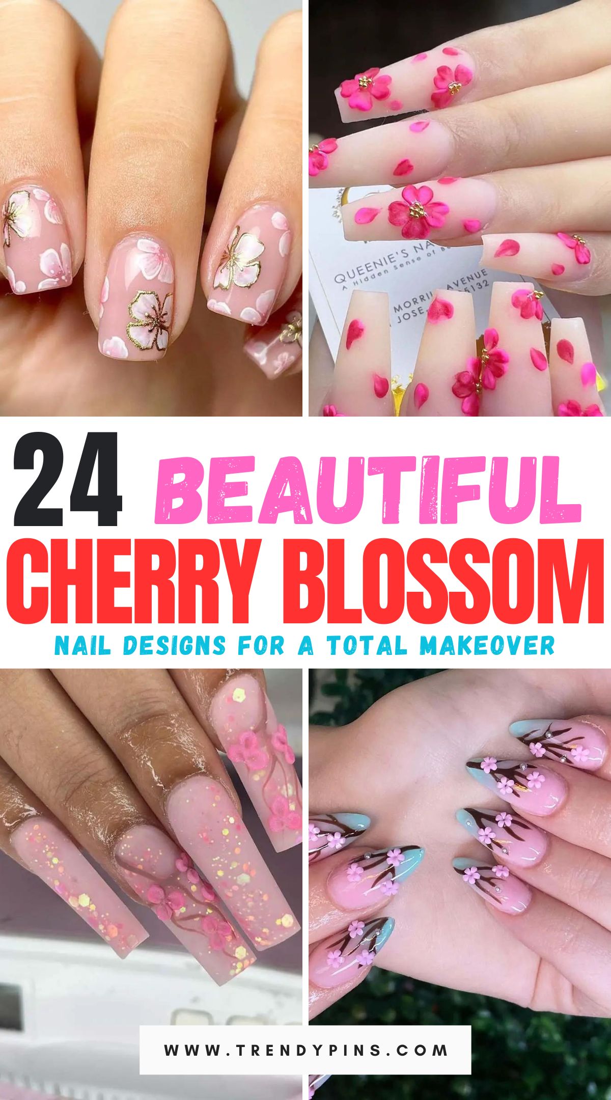 Elevate your nail game with these 24 cherry blossom nail designs, adding a touch of elegance to your look. Embrace the delicate beauty of cherry blossoms and let your nails bloom with creativity and style.