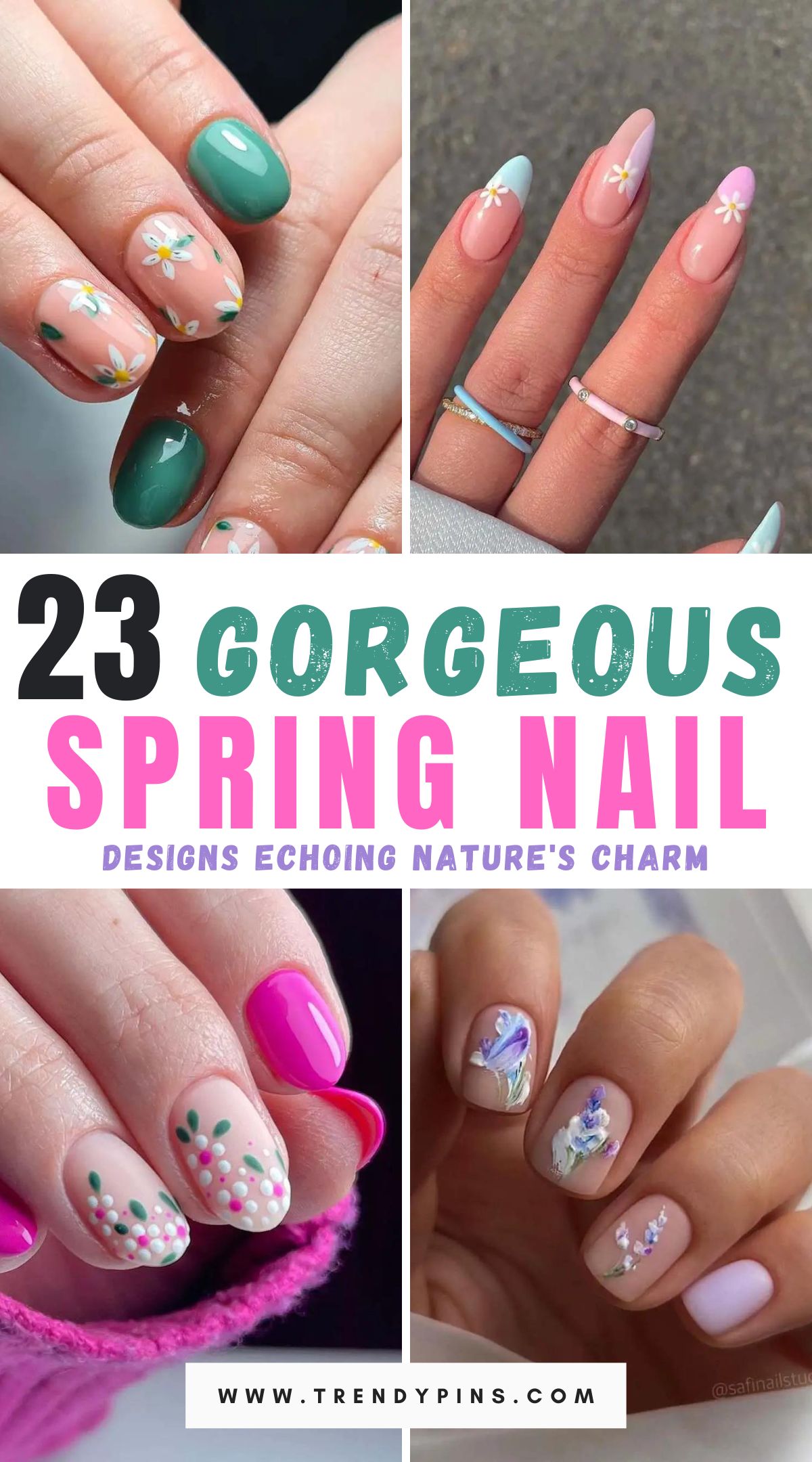 Elevate your nail game this spring with 23 nail art ideas inspired by nature's beauty. Explore creative designs that capture the essence of the season, adding a touch of natural elegance to your style.