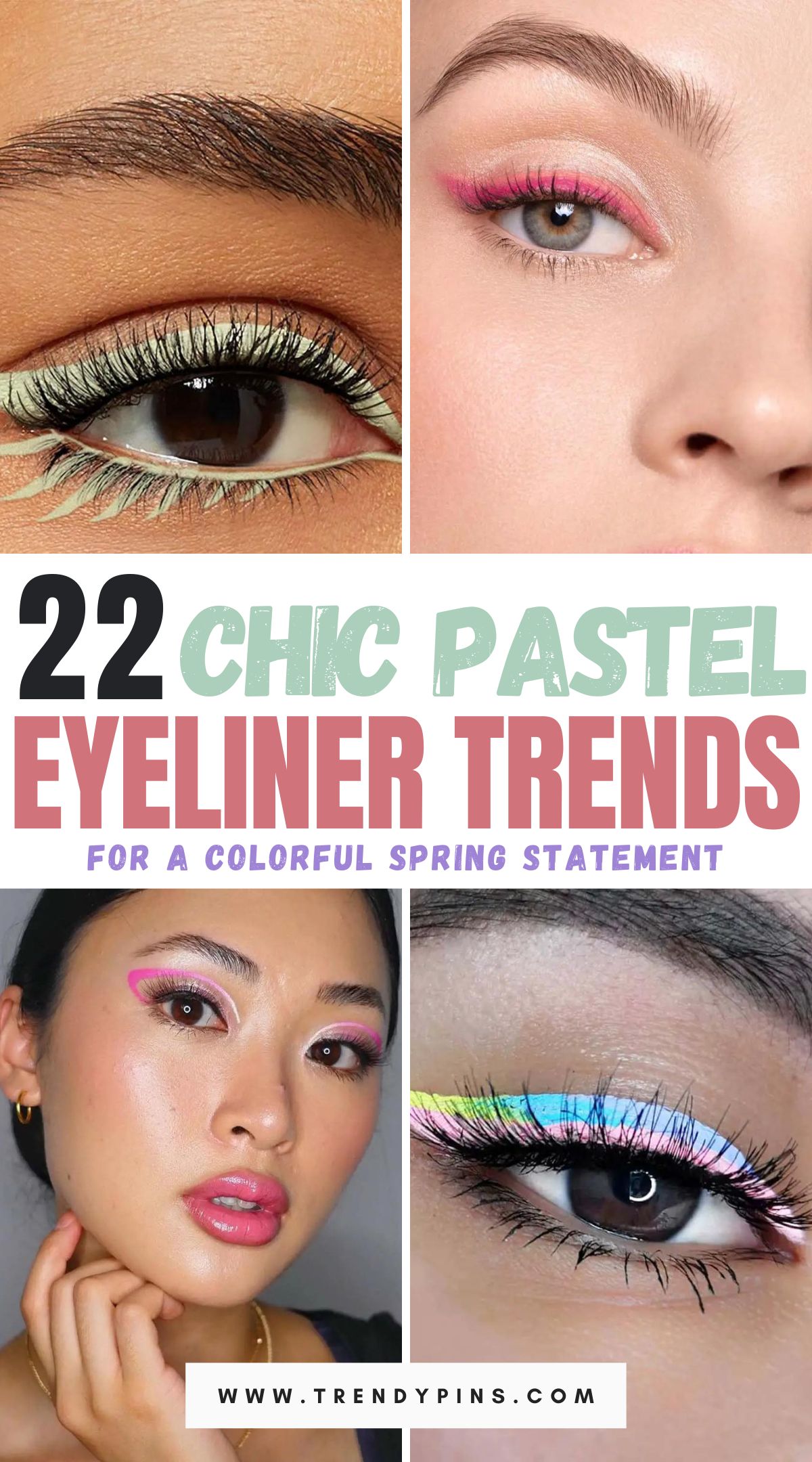 Elevate your spring makeup game with these 22 pastel eyeliner styles. Explore a world of soft and dreamy hues that will add a touch of seasonal elegance and creativity to your eye makeup looks.