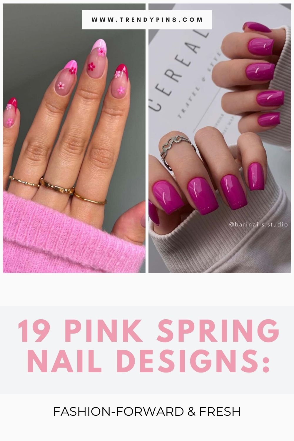 Pink Spring Nail Designs 2