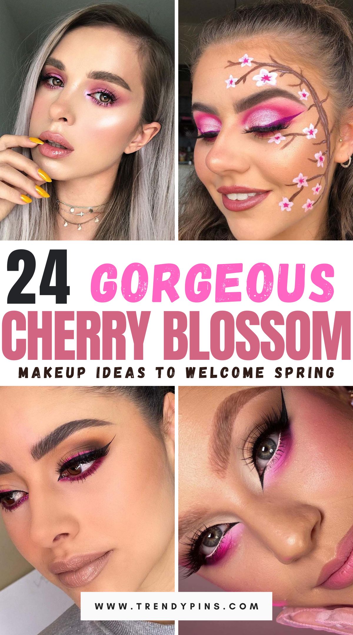 Elevate your makeup game with these 24 cherry blossom-inspired looks, adding a touch of elegance to your style. Explore creative and enchanting makeup ideas that capture the delicate beauty of cherry blossoms, perfect for any occasion.