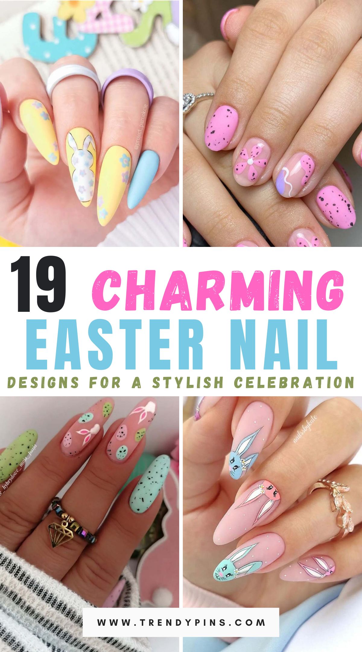 Get ready to celebrate Easter in style with these 19 charming nail designs. From pastel hues to adorable bunny motifs, explore creative and festive ideas to adorn your nails for a delightful Easter celebration.