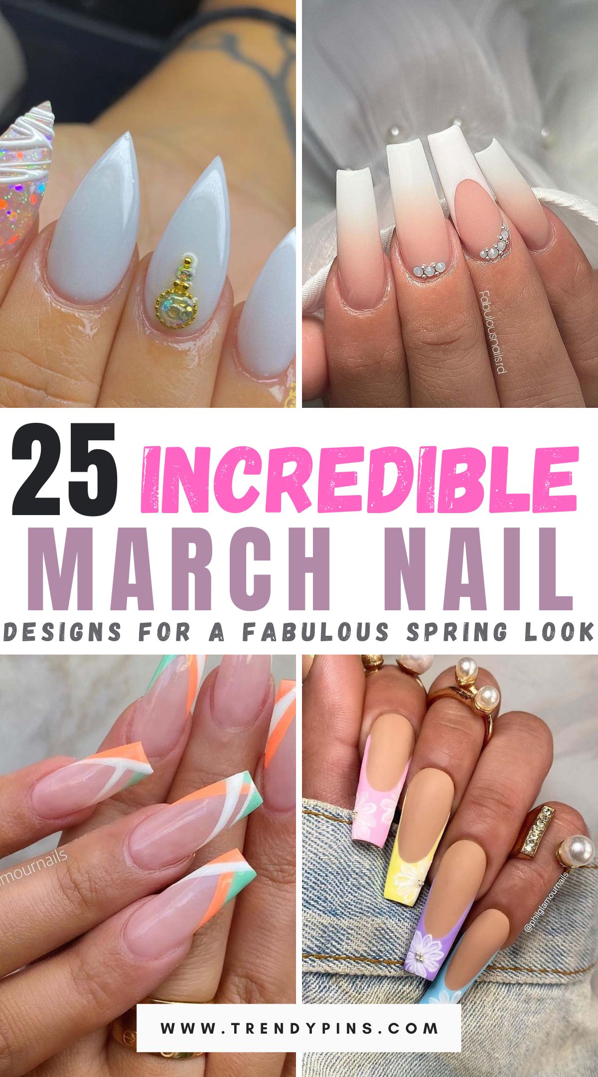 Discover your ultimate spring inspiration with these 25 fresh and fabulous March nail designs. Explore a plethora of styles and trends to elevate your manicure game and embrace the vibrant energy of the season.
