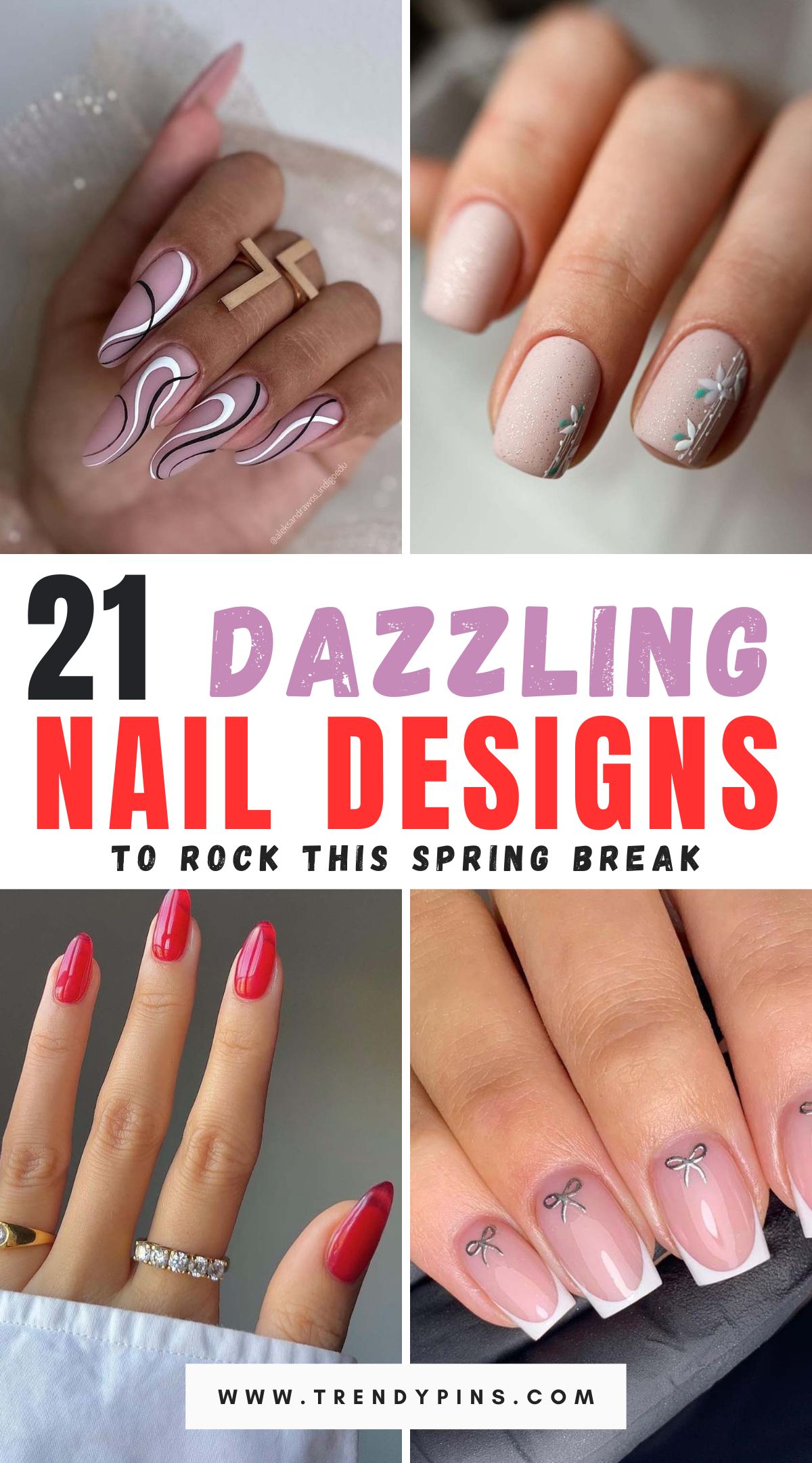 Get into vacation mode with these 21 spring break nail designs. From vibrant beach-inspired hues to playful tropical motifs, explore fun and festive nail art ideas that will complement your vacation vibes and add a touch of flair to your getaway.