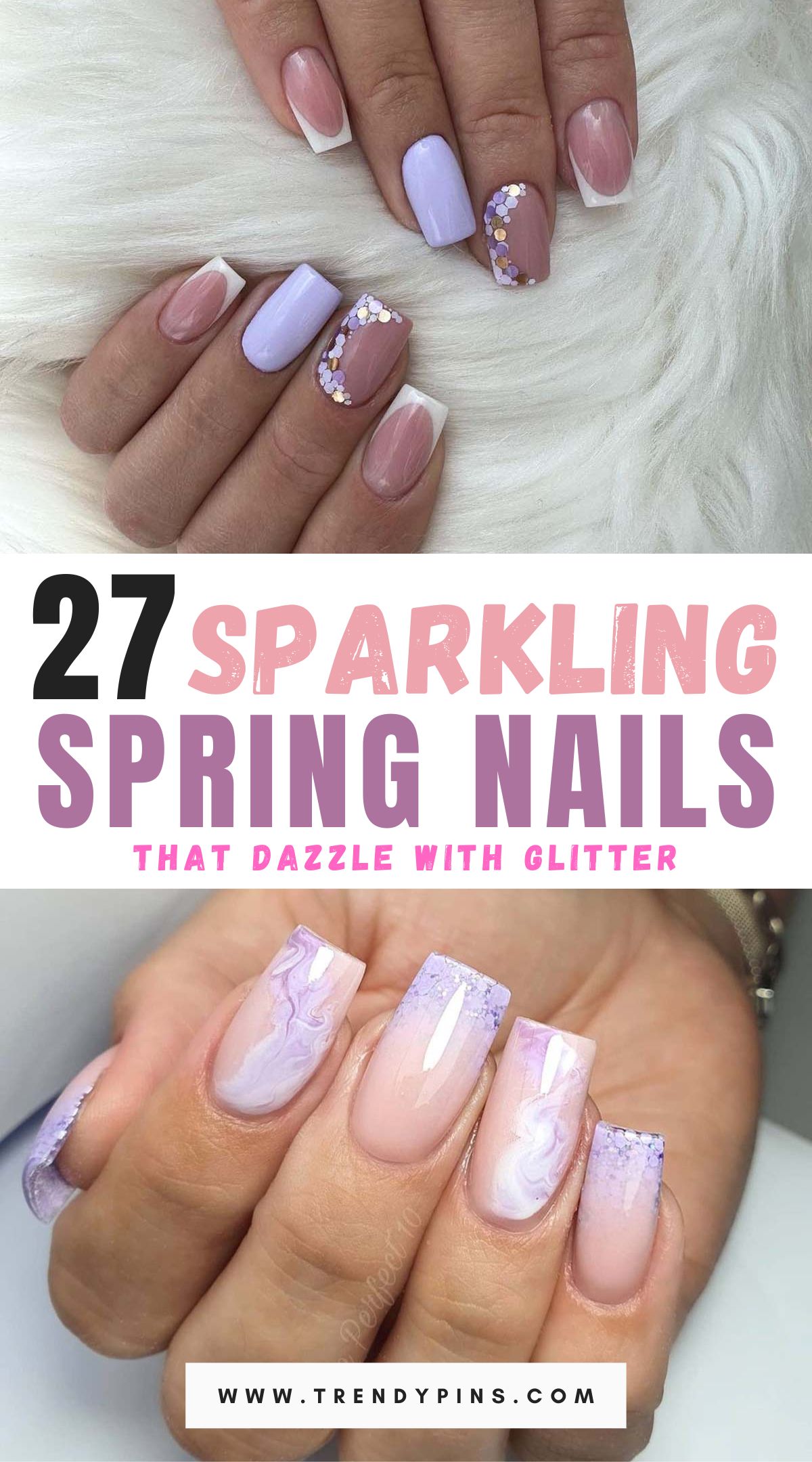 Best Spring Nails With Glitter Ideas