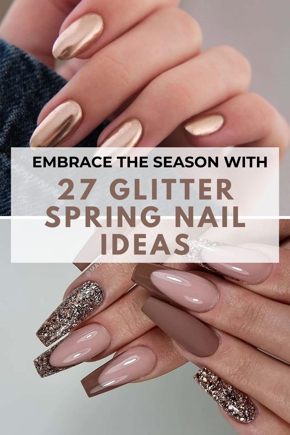 Spring Nails With Glittter 4