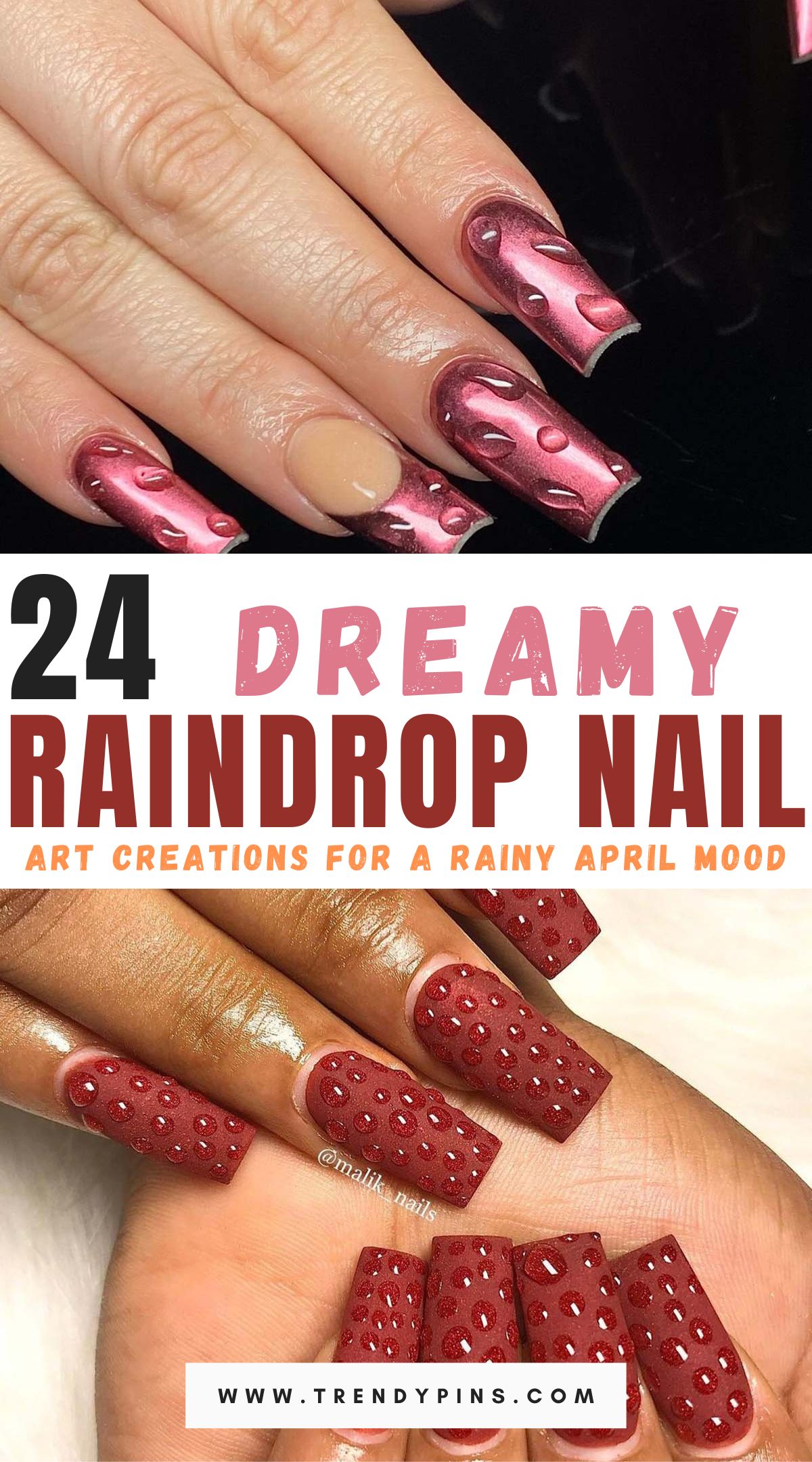 Best Raindrop Nail Inspirations For April