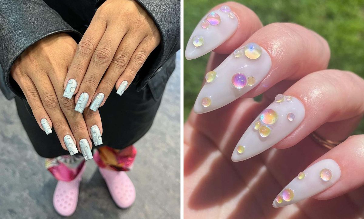 Raindrop Nail Ideas For April