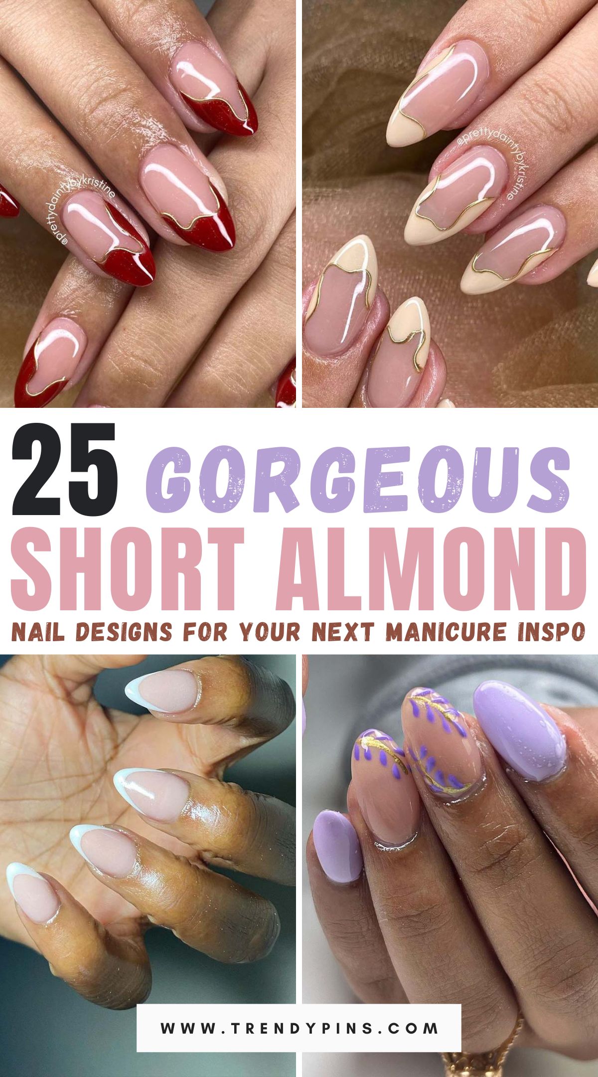Explore 25 chic and creative short almond nail designs perfect for your next salon visit. Get inspired and elevate your manicure game!