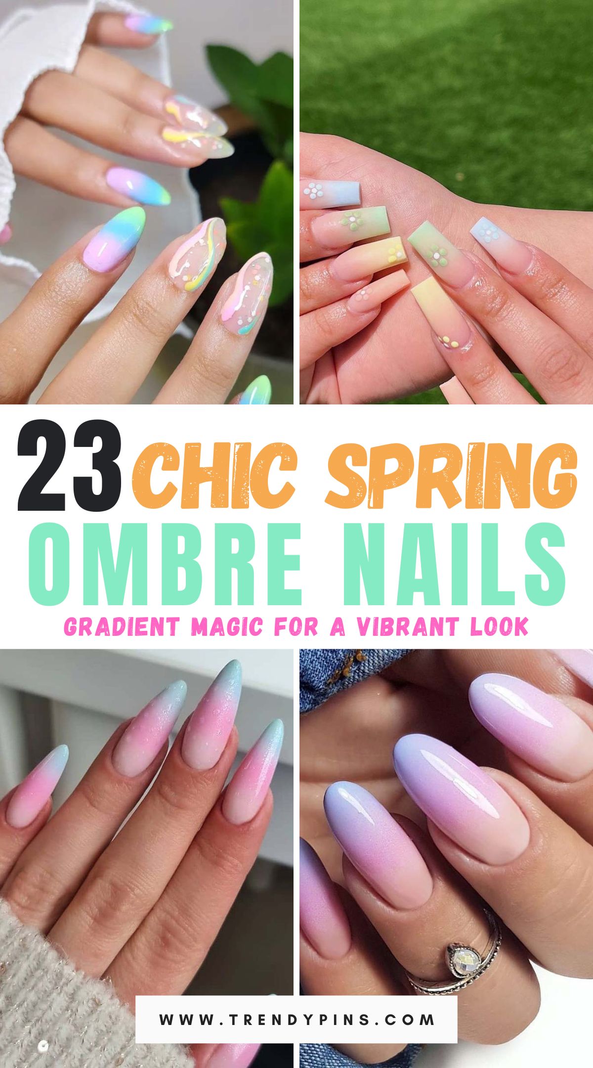Dive into spring with these 23 gradient nail designs! Get the perfect ombre inspo for a vibrant, colorful look.